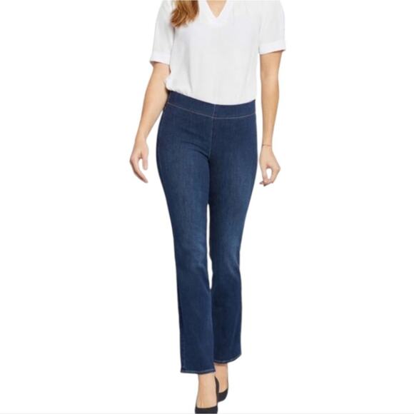 NYDJ Pull on Slim Bootcut Jeans Medium Wash Plus Size 2XL Tall 20 22 New 21 x 34 - Picture 5 of 16